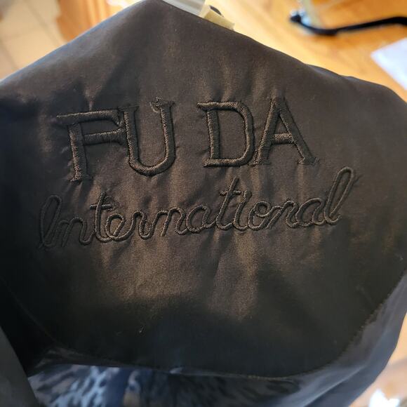 FUDA International Silk Zip-Up Jacket Size Small Y2K Leopard Print - Picture 5 of 6